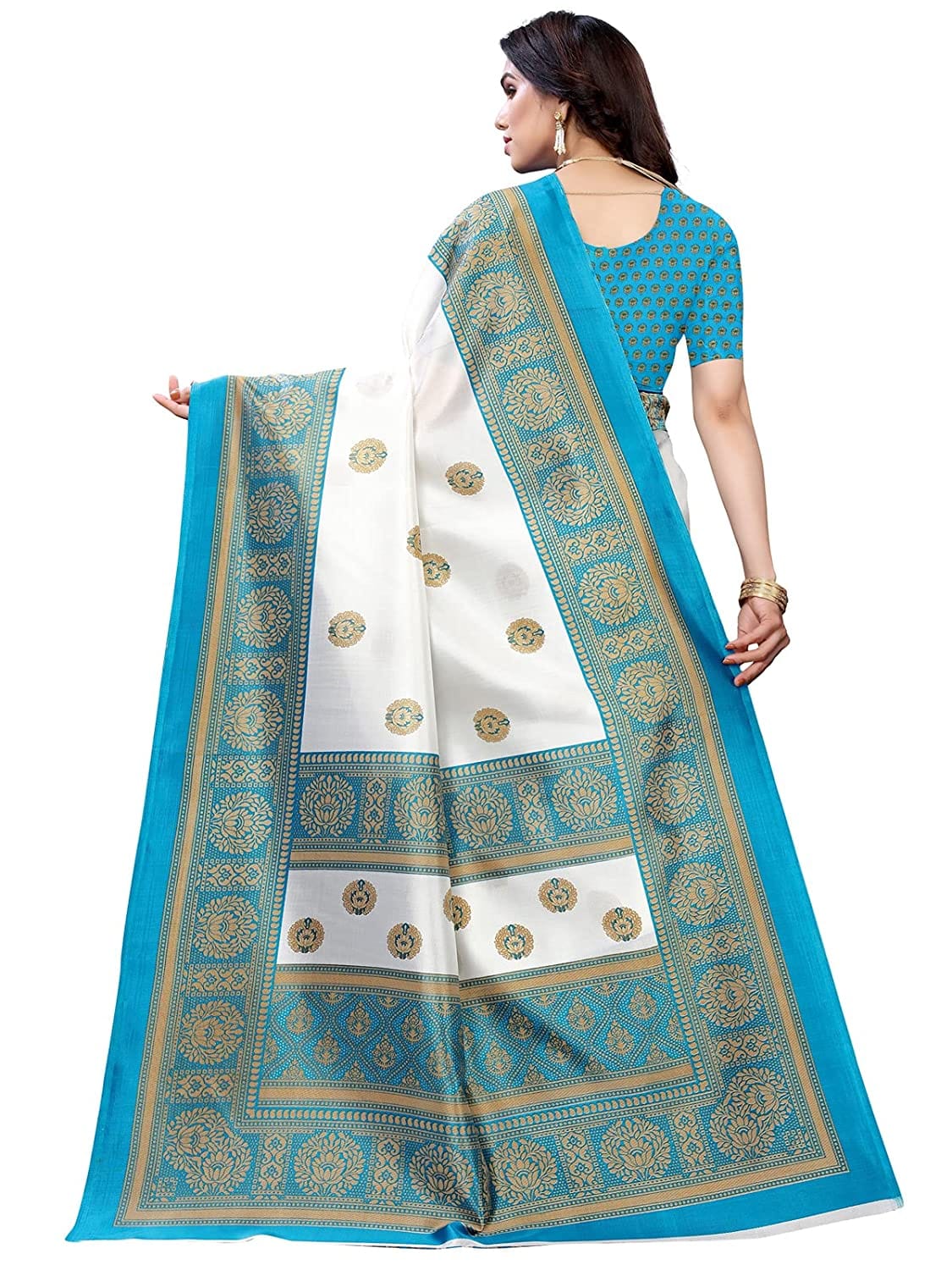 Art Silk Traditional SkyBlue Saree
