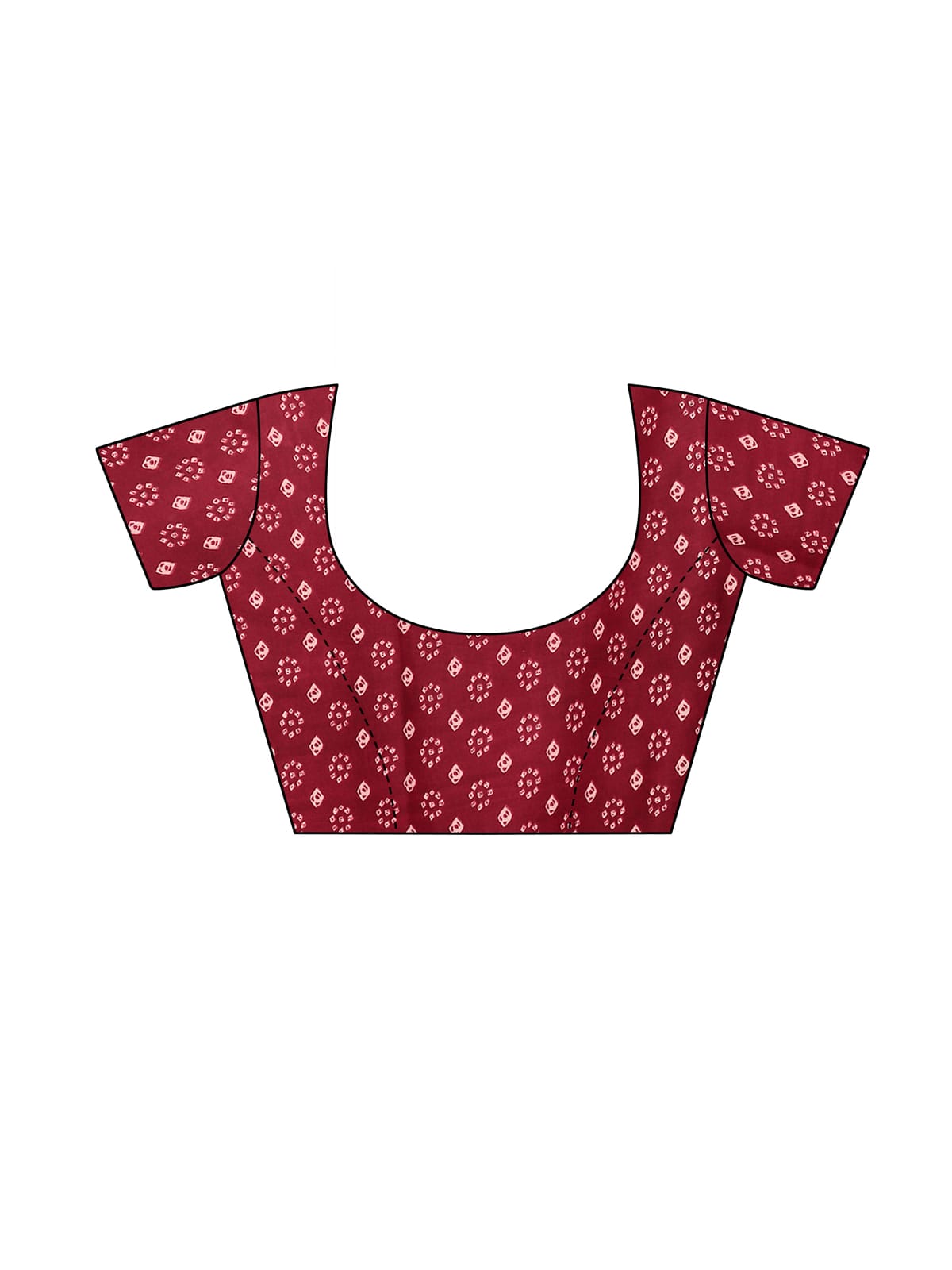 Georgette Bandhani Maroon Saree