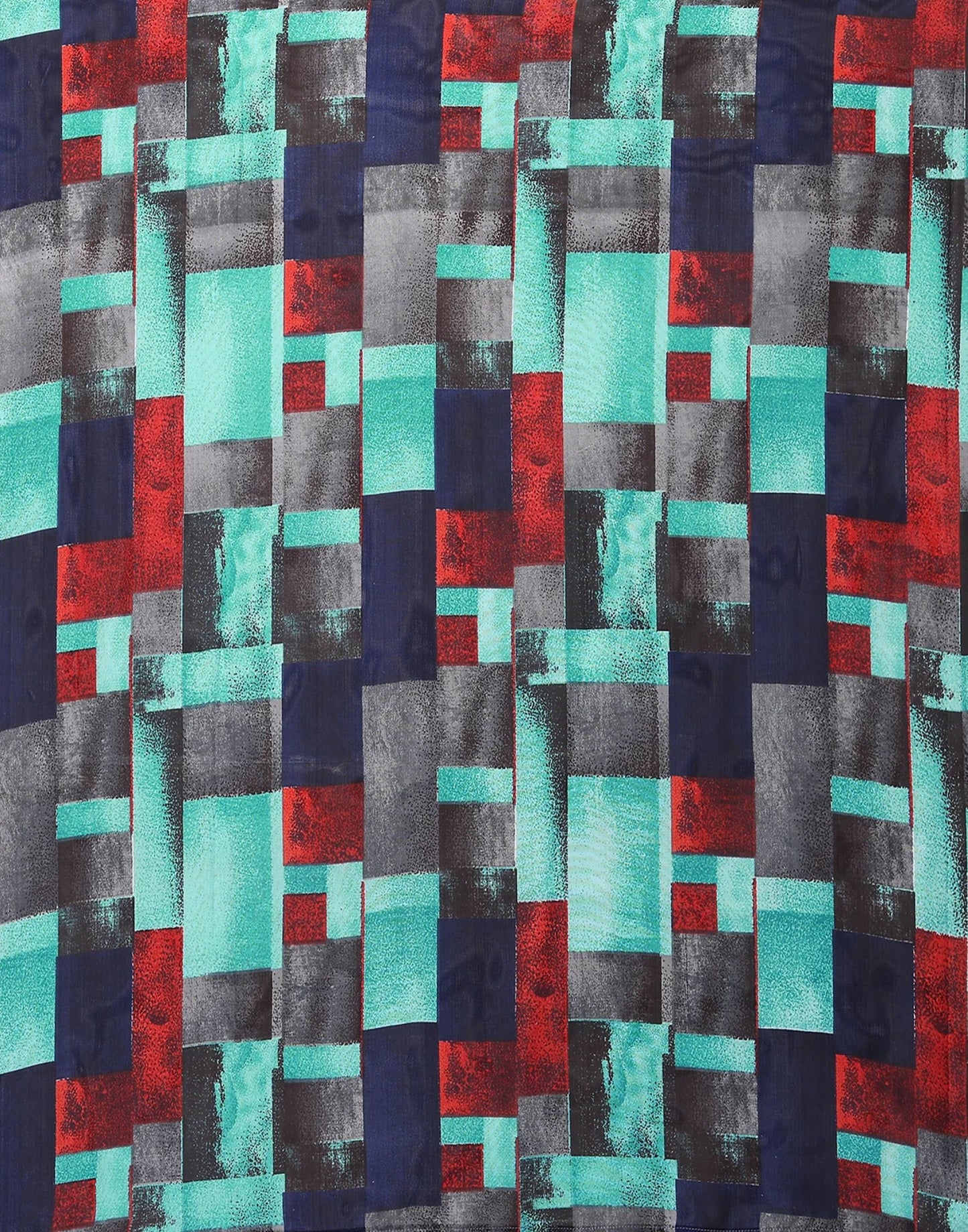 Georgette Geometric Black and Blue Saree