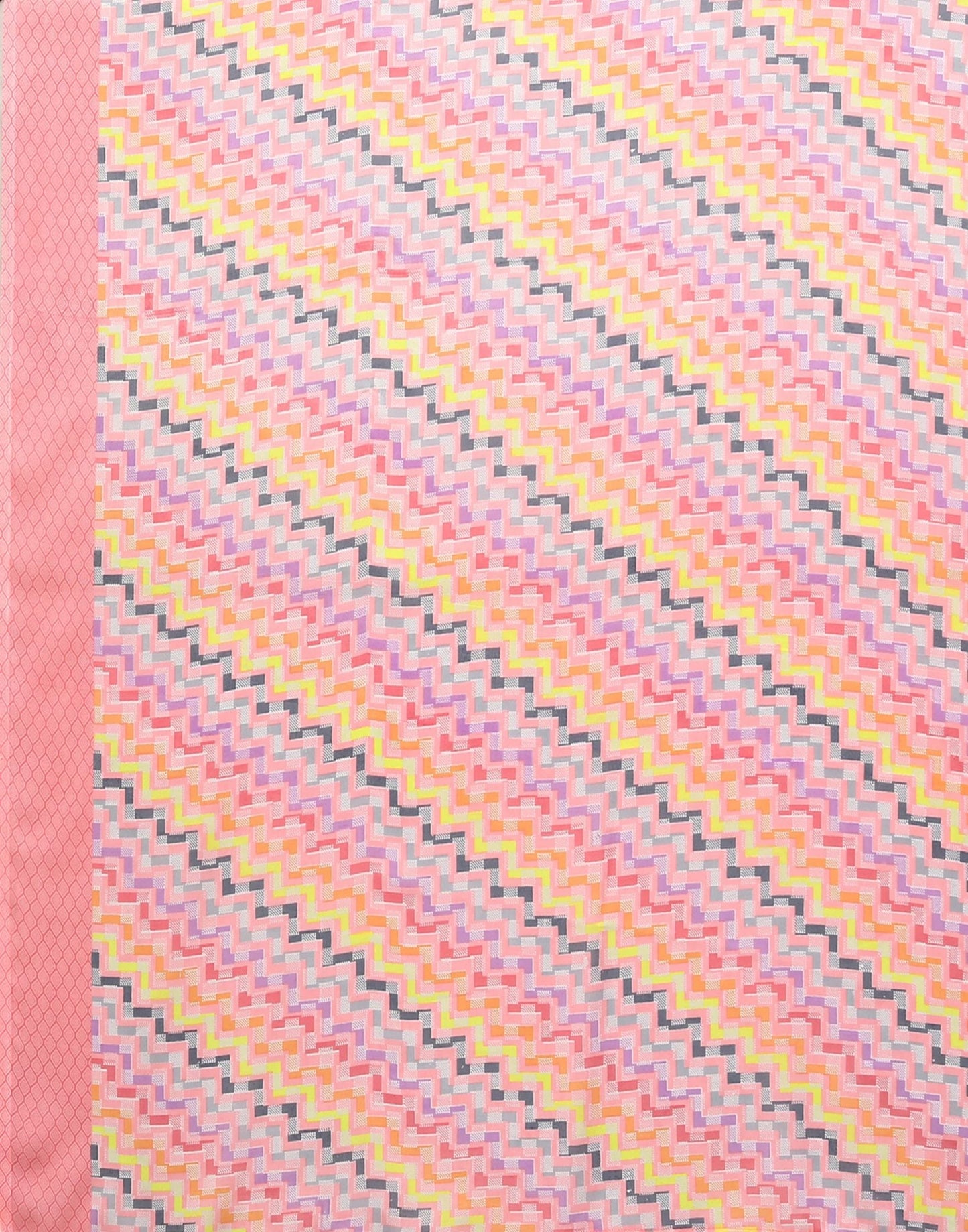 Georgette Geometric Light Pink Saree
