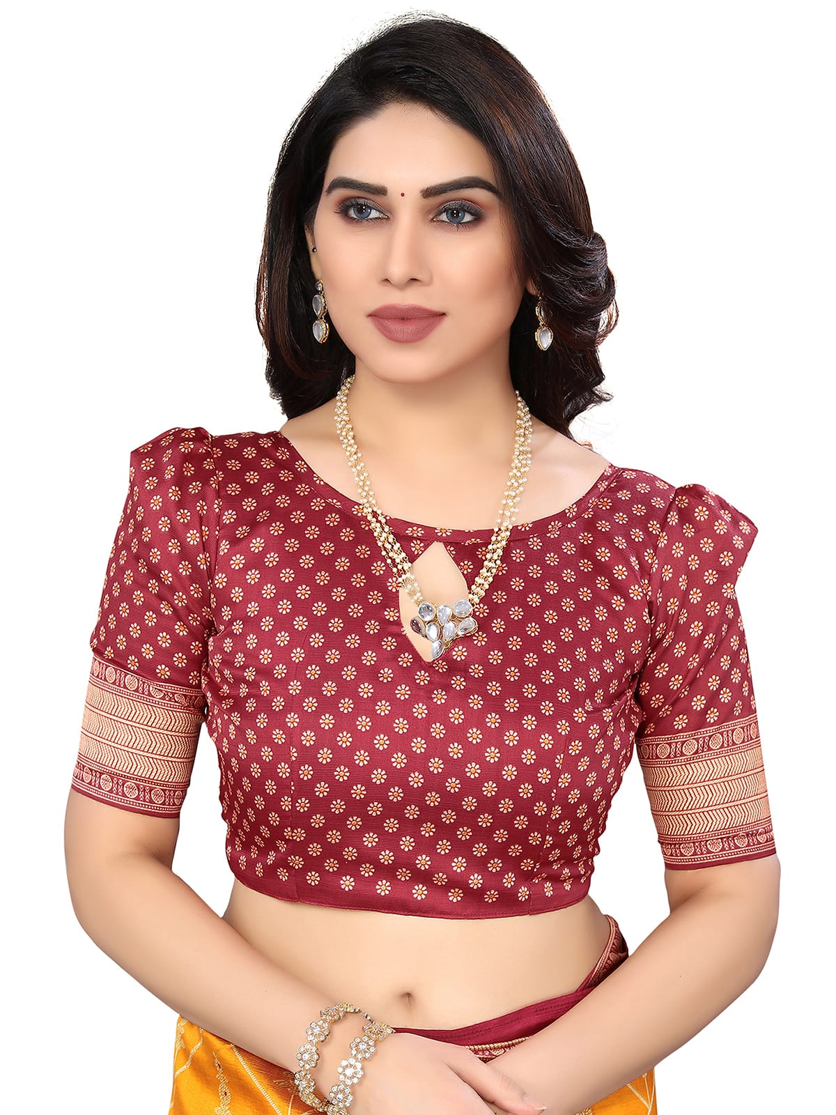Art Silk Traditional Maroon Saree