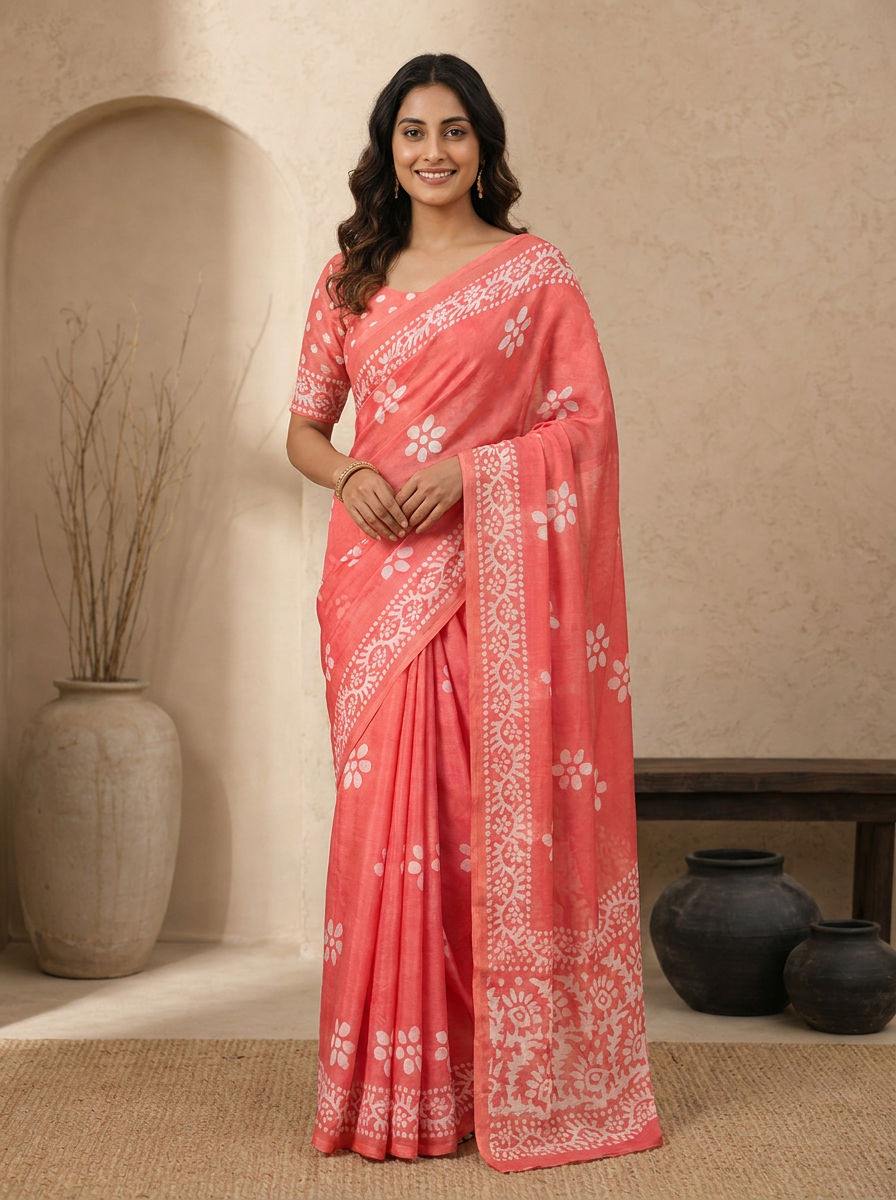 Saanvi Floral Chiffon Everyday Saree - 02 hero