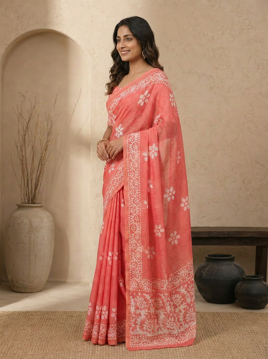 Saanvi Floral Chiffon Everyday Saree - 03 side (1)