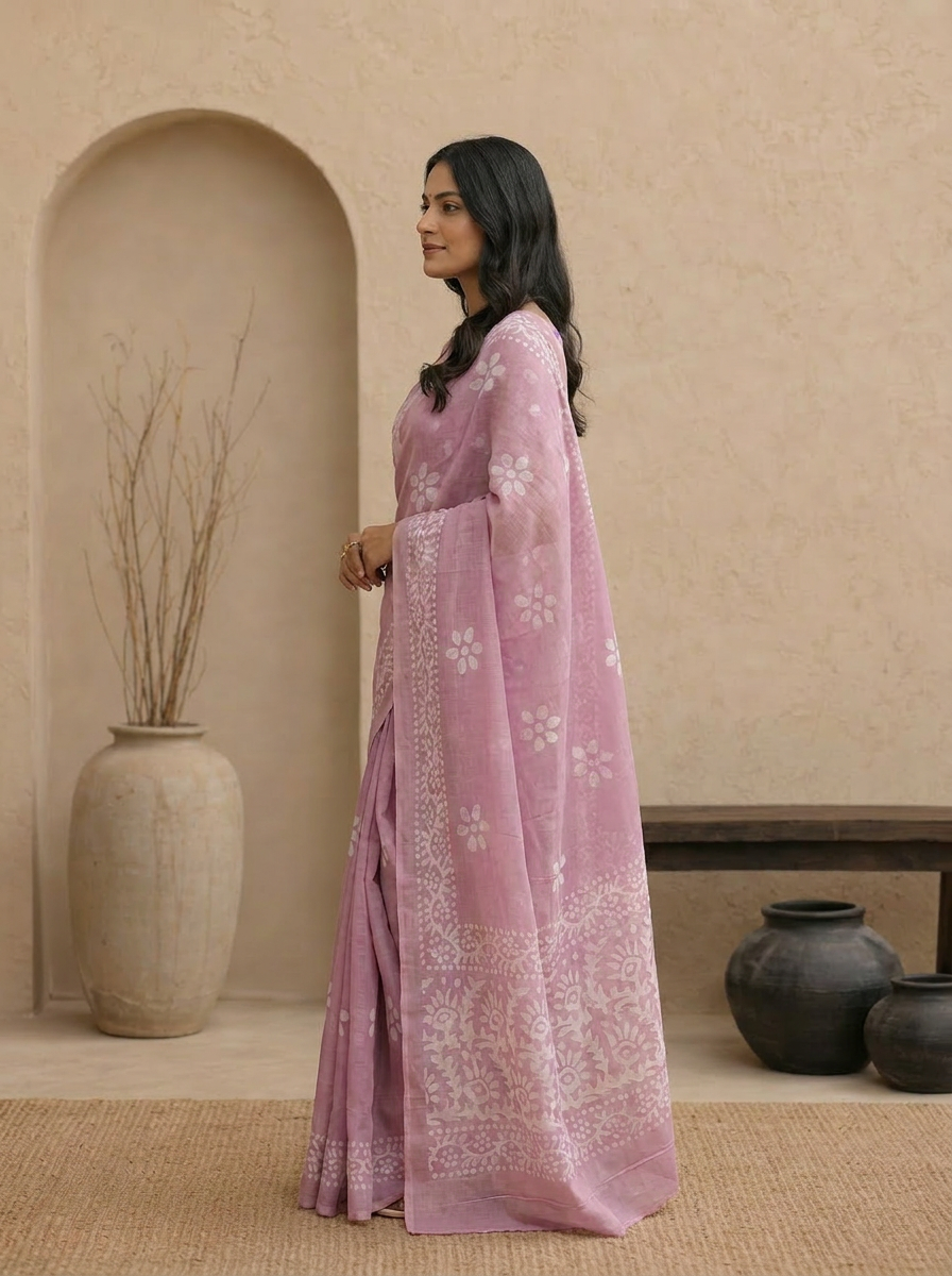 Saanvi Floral Chiffon Everyday Saree - 03 side (2)