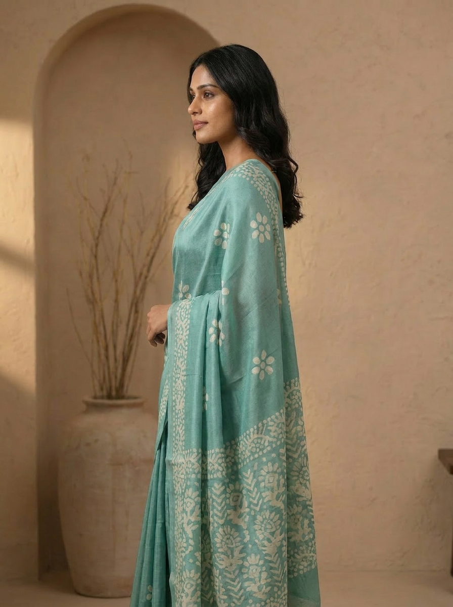 Saanvi Floral Chiffon Everyday Saree - 03 side (4)