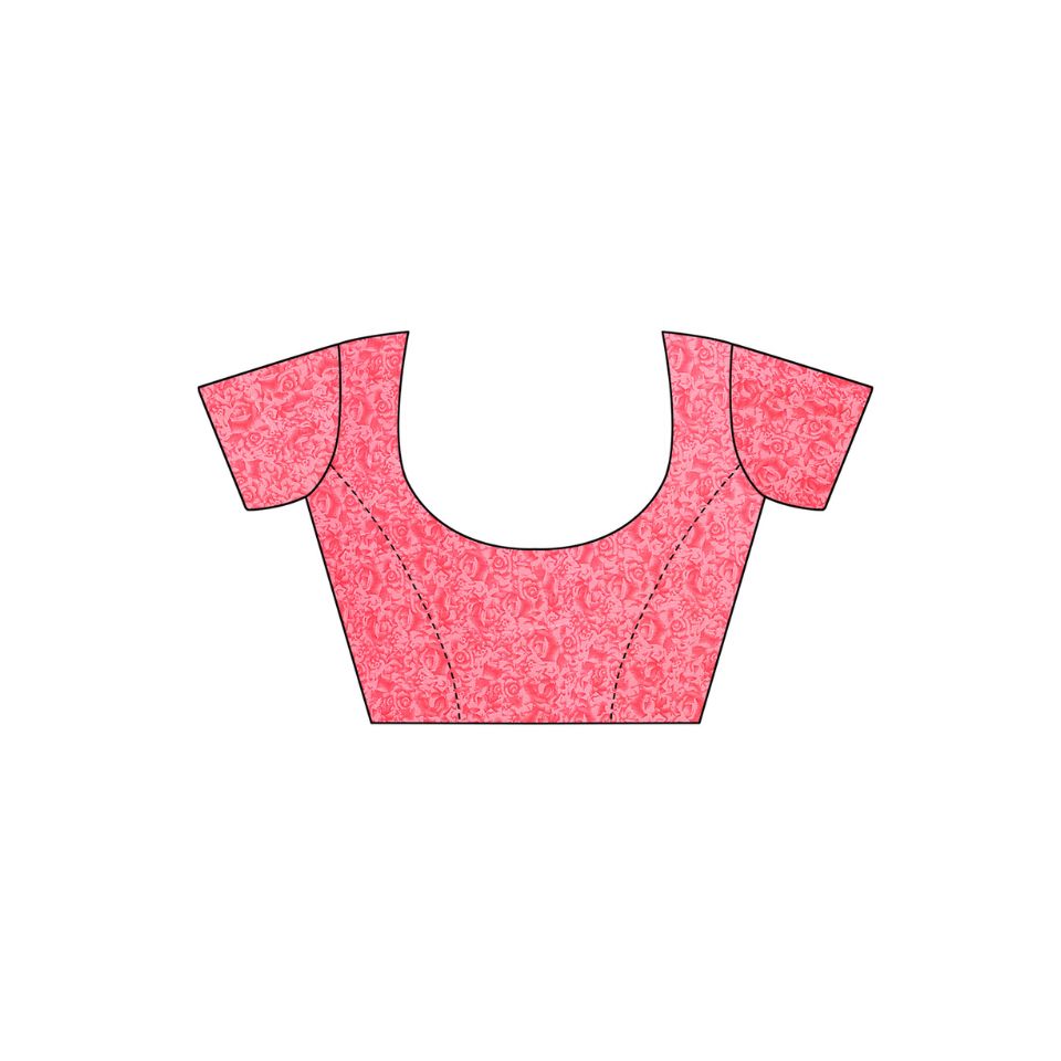 Blush Bloom Pink Georgette Saree