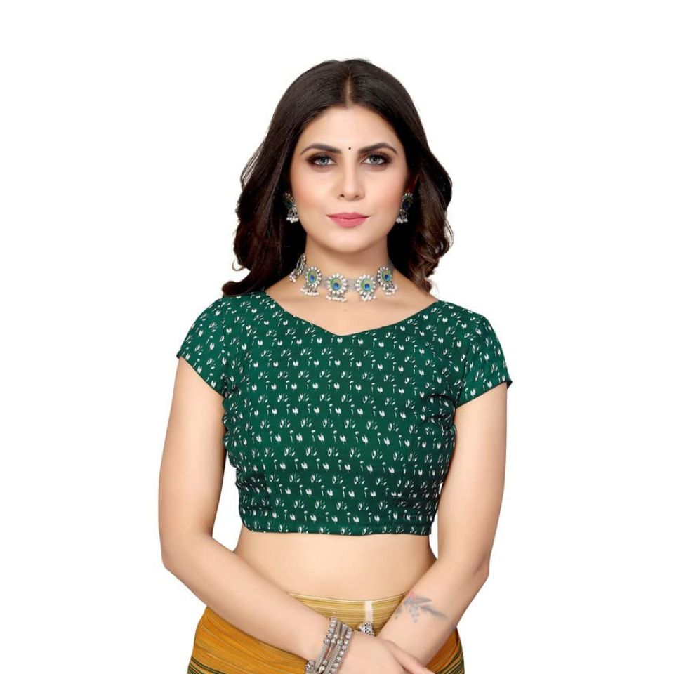 Forest Beige Charm Georgette Floral Saree