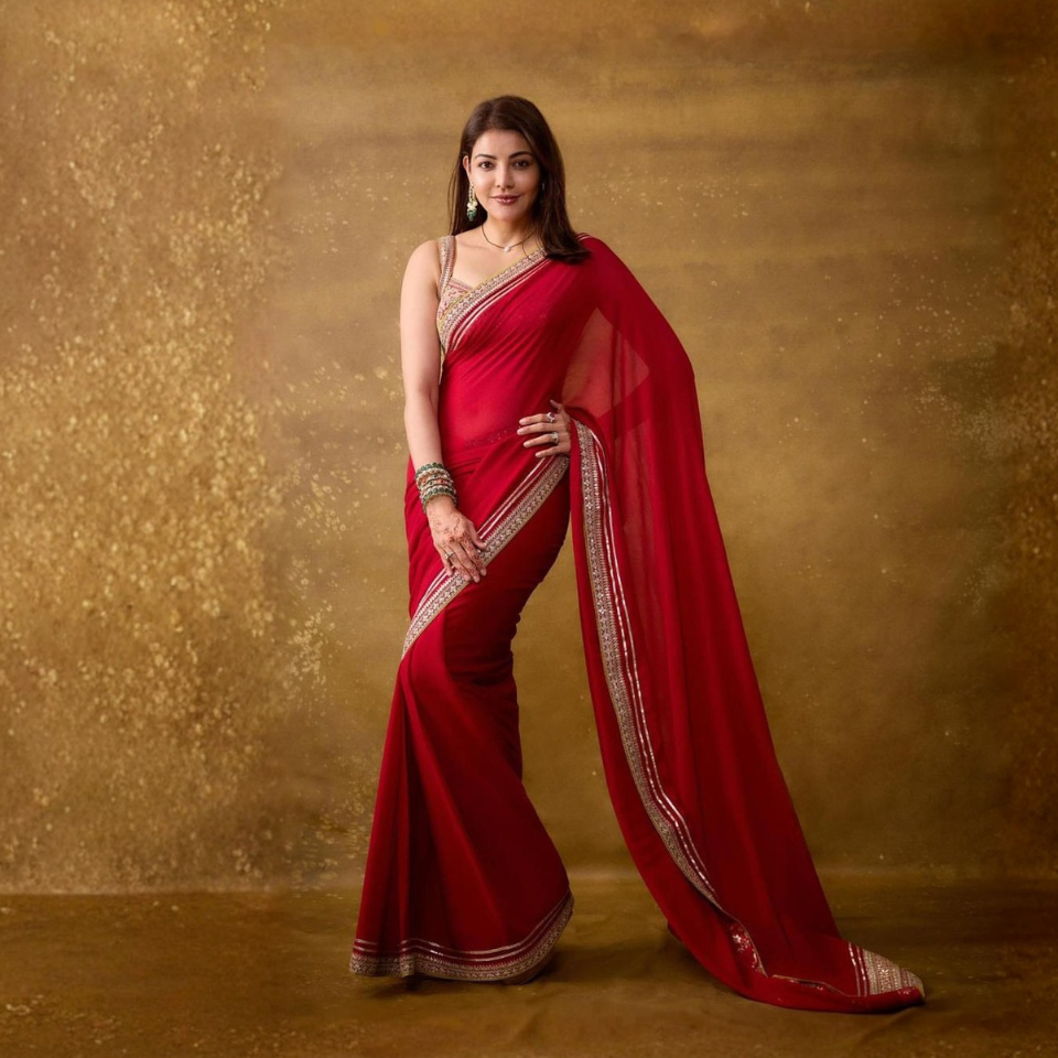 Riva Red Bollywood Rangoli Silk Saree
