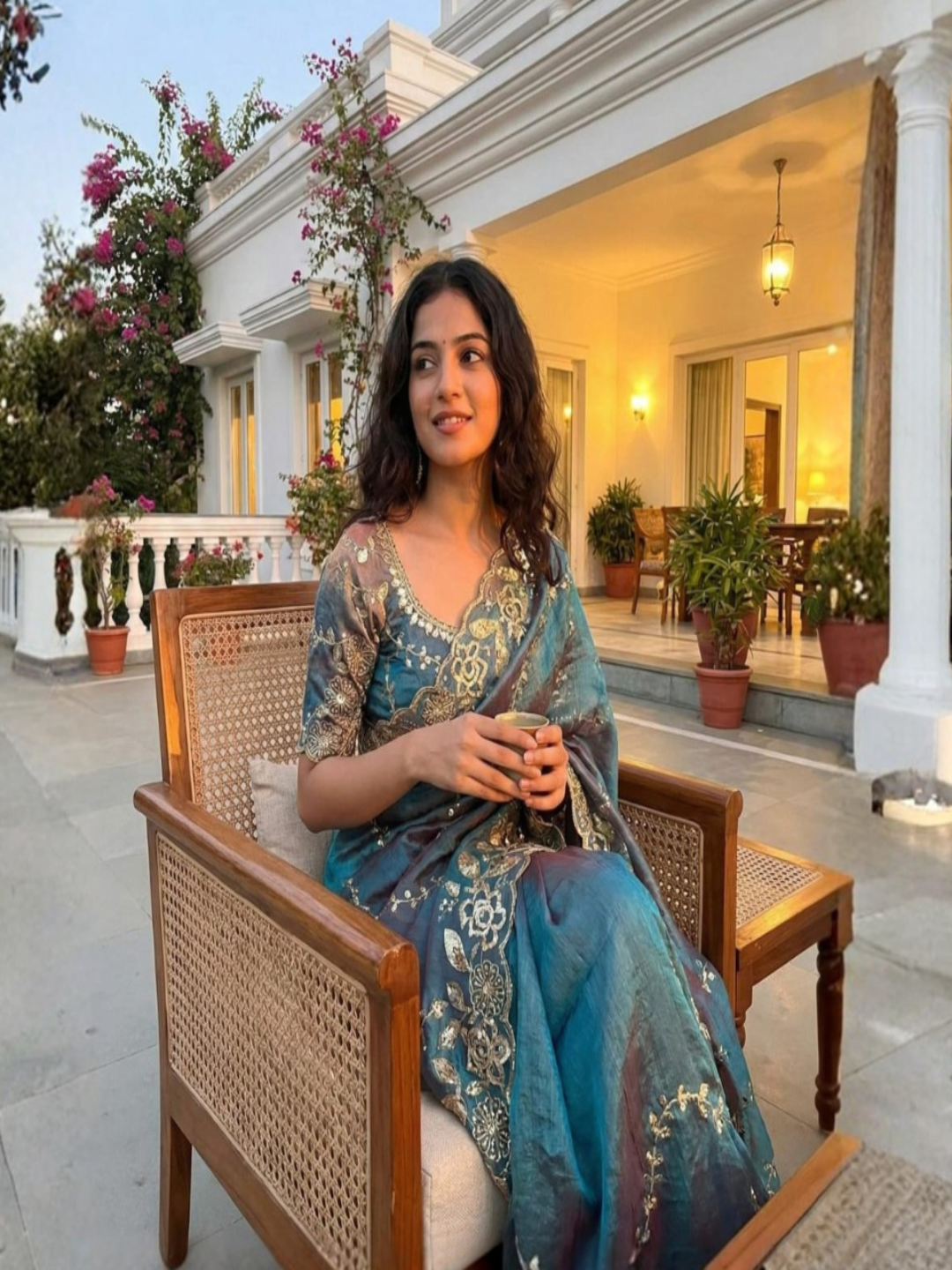 Farhina Fendy Chiffon Embroidered Saree