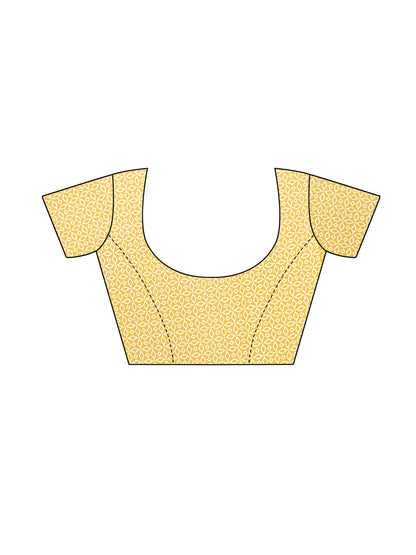 Georgette Floral Beige Saree