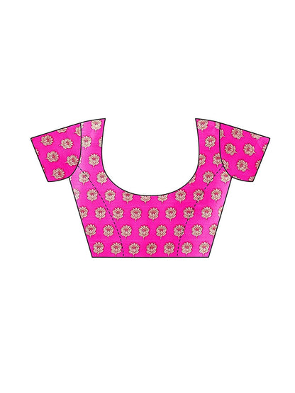 Art Silk Traditional Pink Saree