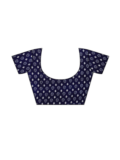 Georgette Bandhani Navy Blue Saree