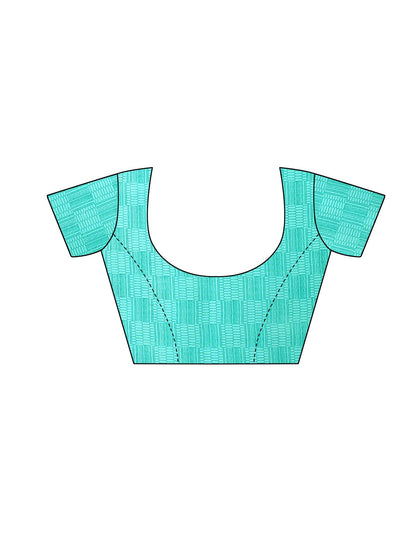 Georgette Floral White Saree