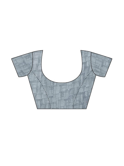 Georgette Floral Grey Saree