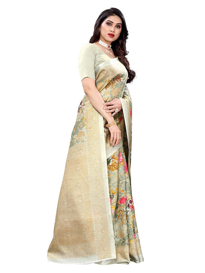 Art Silk PistaGreen Saree