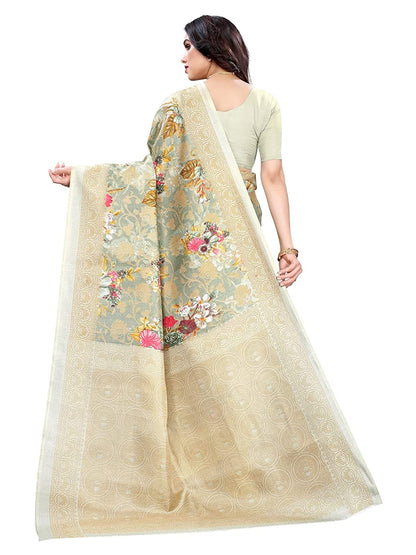 Art Silk PistaGreen Saree