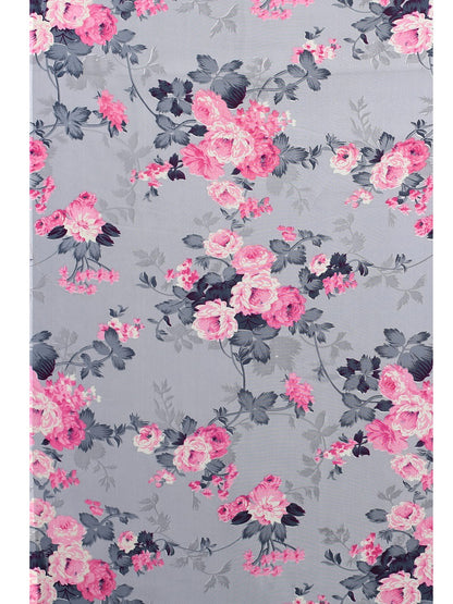 Georgette Floral Grey Saree