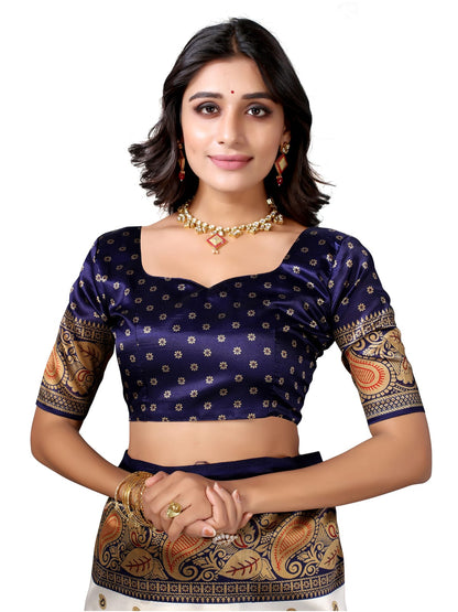 Art Silk Traditional NavyBlue Saree