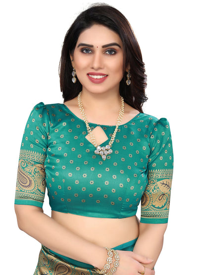 Art Silk Traditional TurquoiseBlue Saree