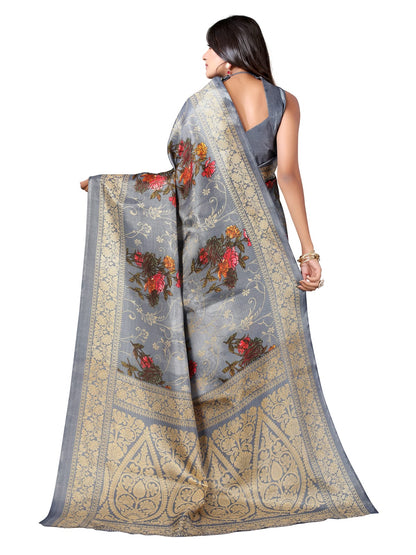 Art Silk Grey Saree