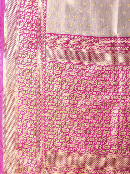 Art Silk Hot Pink Saree