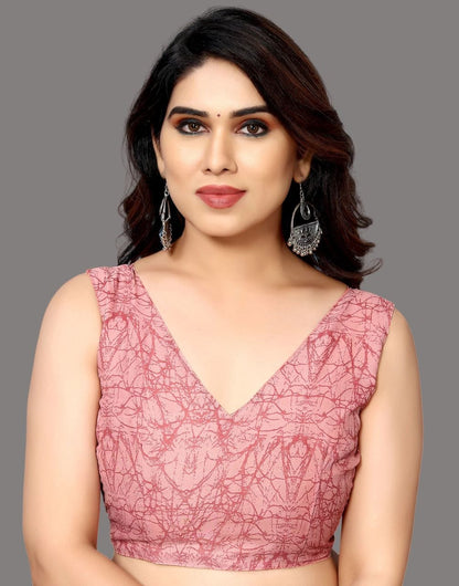 Georgette Floral Light Pink Saree