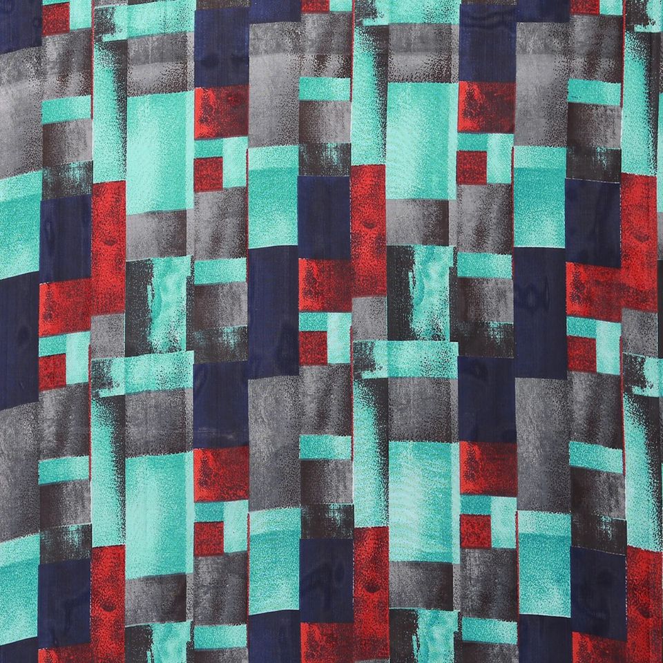 Georgette Geometric Black and Blue Saree