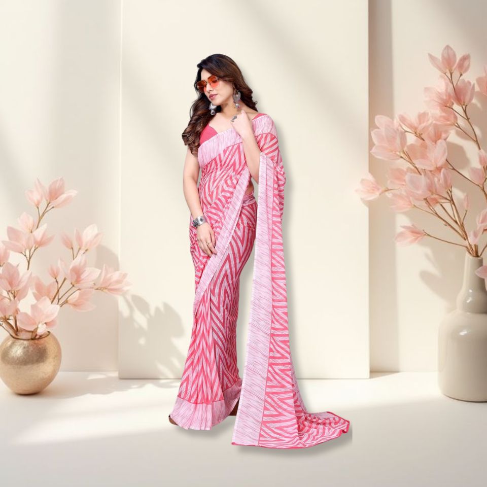 Georgette Geometric Saree