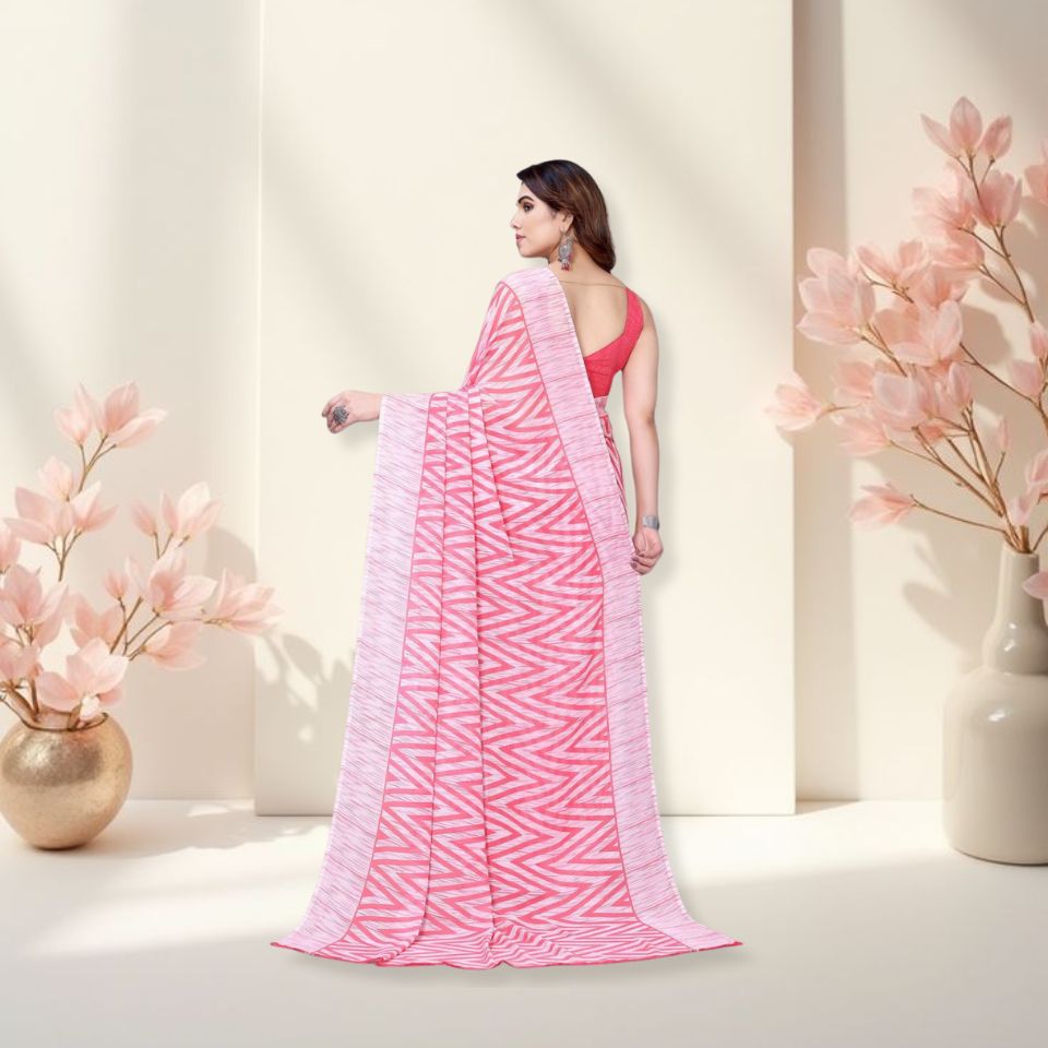 Georgette Geometric Saree