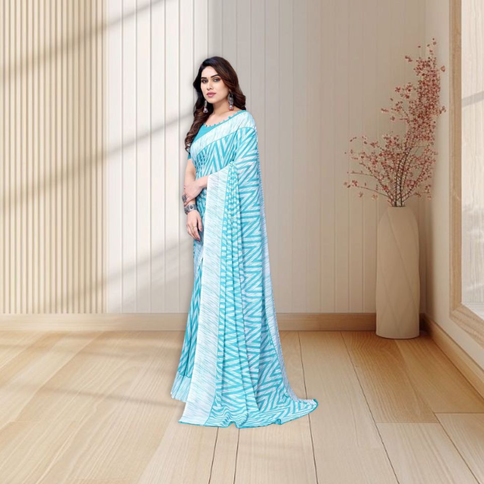 Georgette Geometric Saree