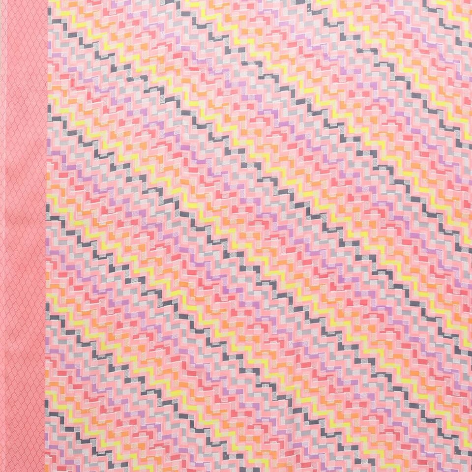 Georgette Geometric Light Pink Saree