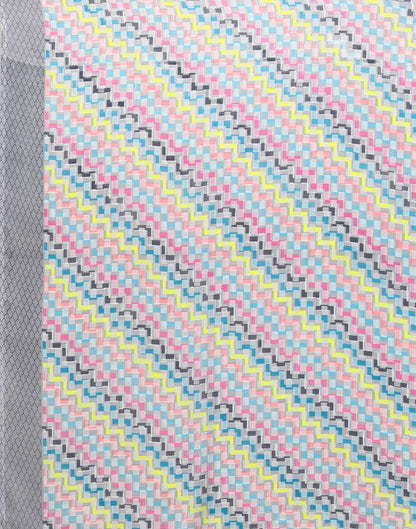 Georgette Geometric Light Grey Saree