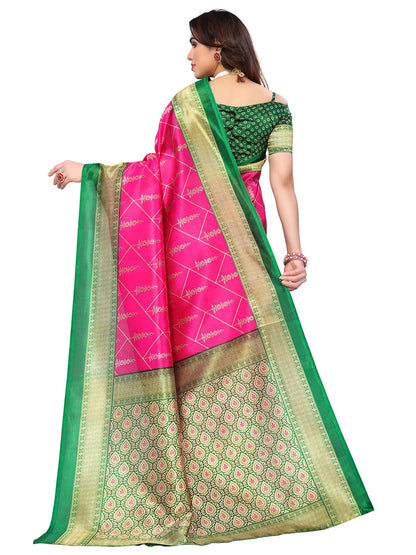 Art Silk Traditional Green Saree