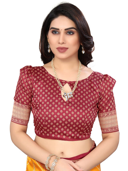 Art Silk Traditional Maroon Saree