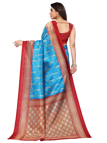 Art Silk Traditional Maroon Saree