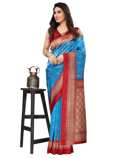 Art Silk Traditional Maroon Saree