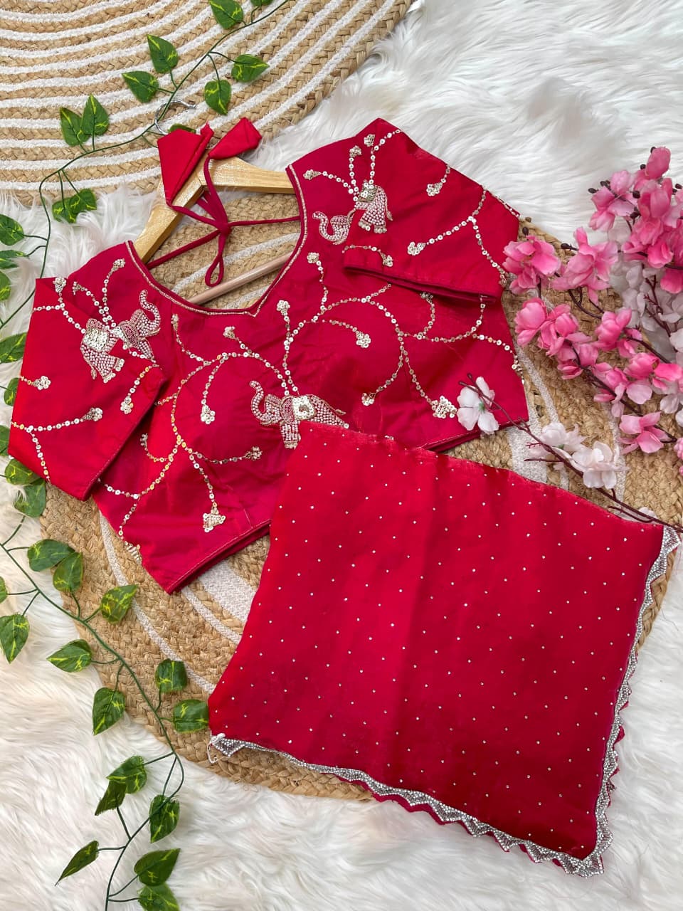 Juhi Teal Elegance Fendy Satin Silk Saree