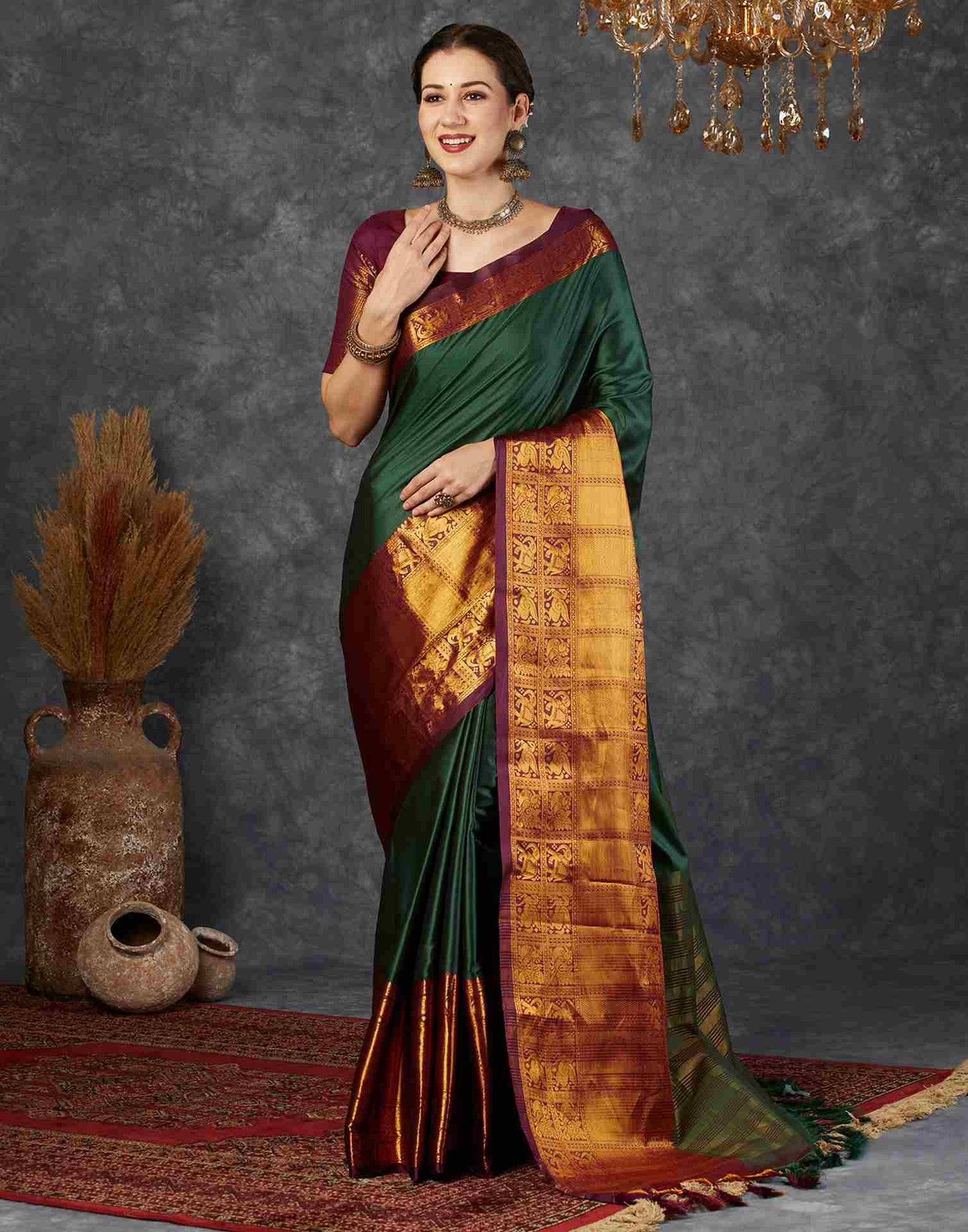Rajwada Broad Border Silk Saree
