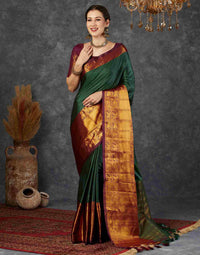 Rajwada Broad Border Silk Saree