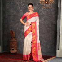 Rajwada Broad Border Silk Saree