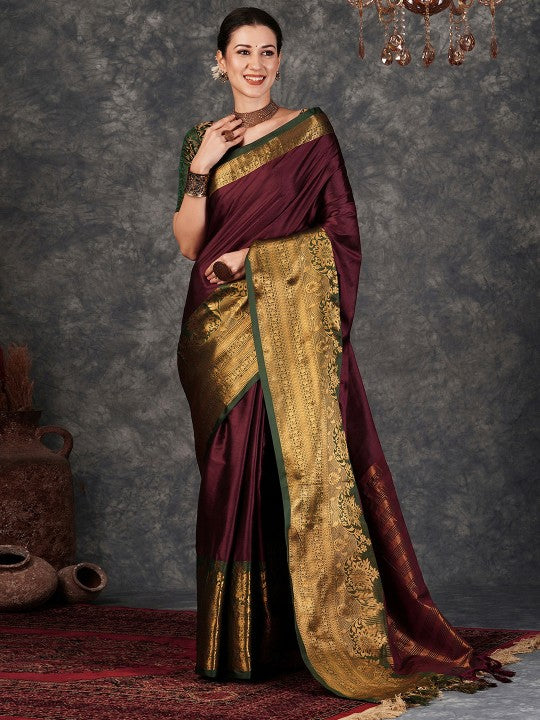 Rajwada Broad Border Silk Saree