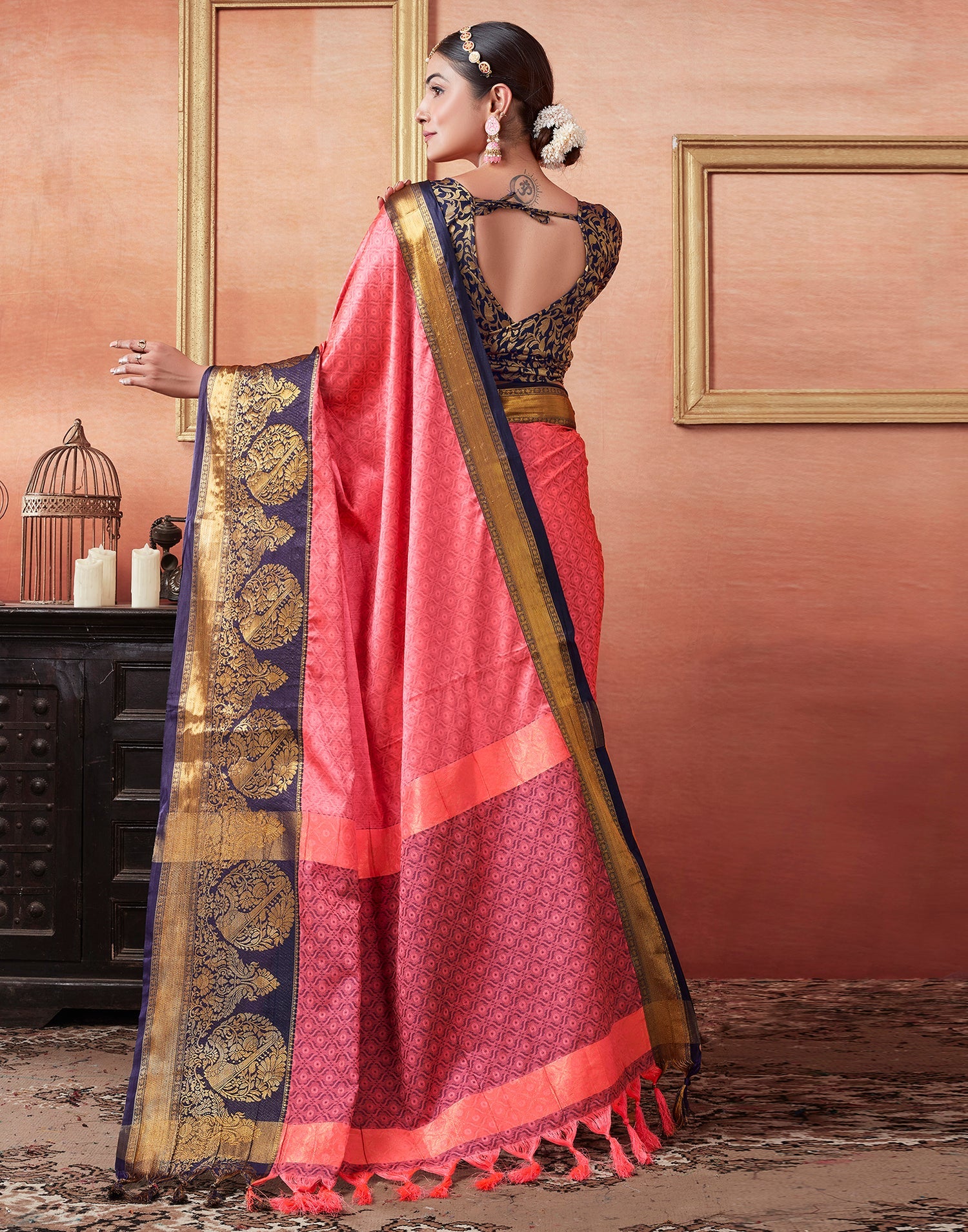 Vaibhav Cotton Silk Woven Kanjivaram Saree