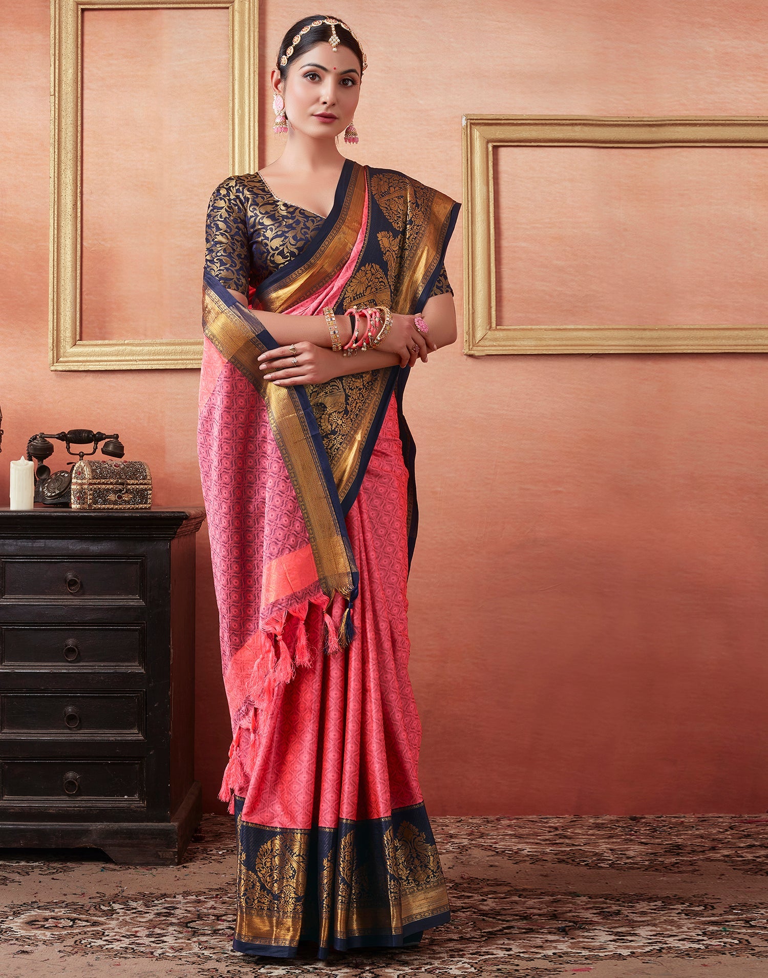 Vaibhav Cotton Silk Woven Kanjivaram Saree