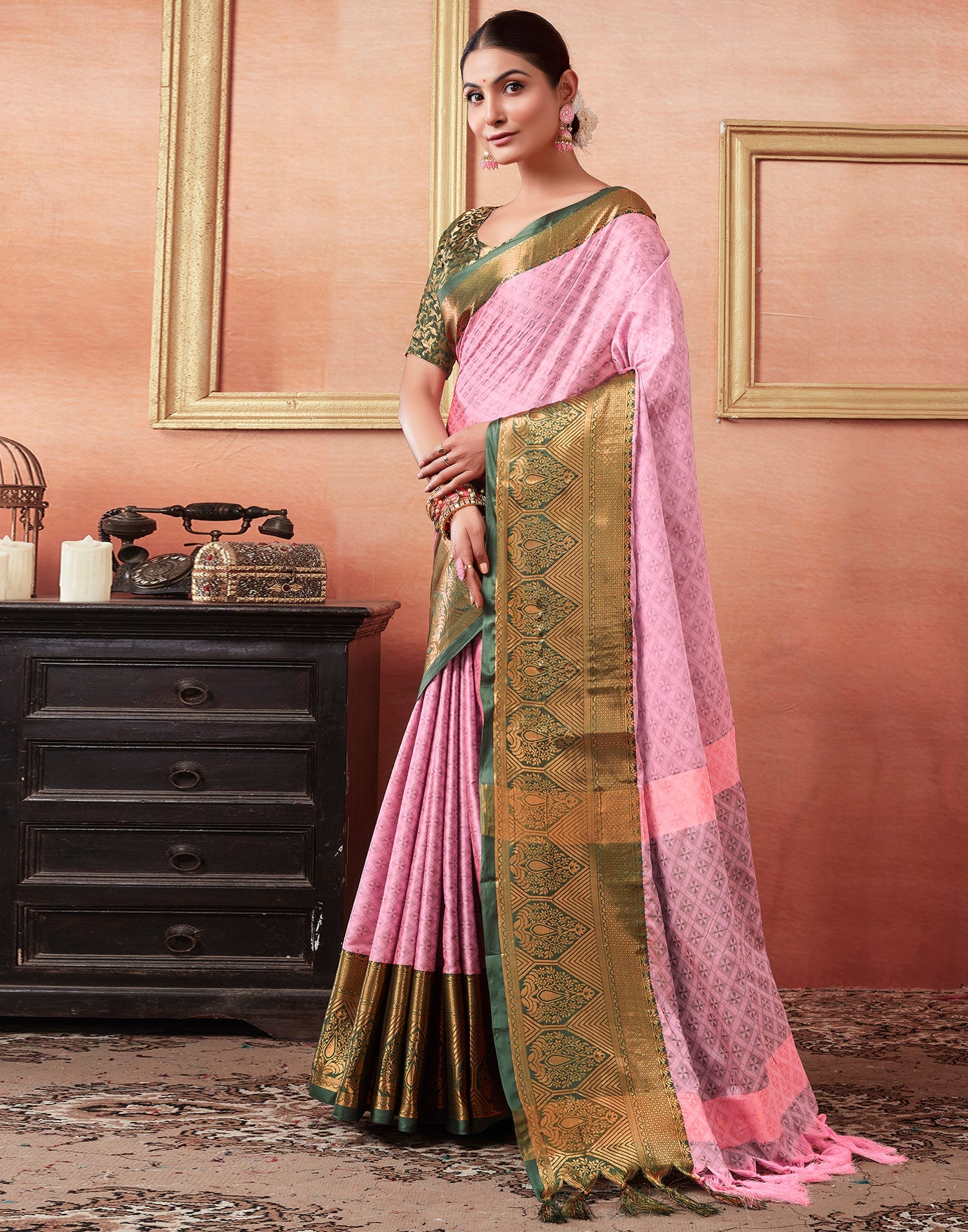 Vaibhav Cotton Silk Woven Kanjivaram Saree