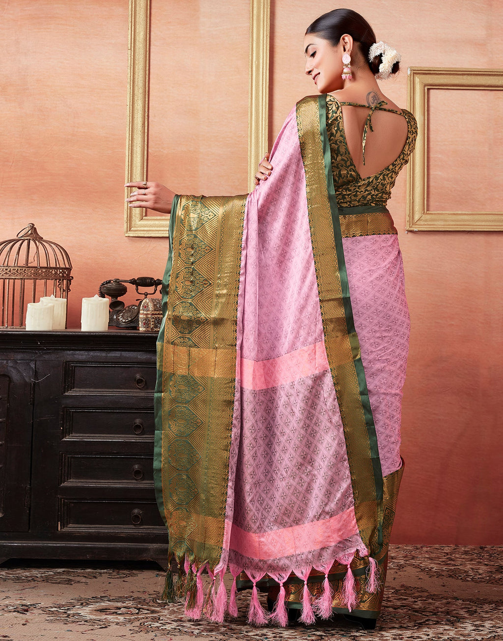 Vaibhav Cotton Silk Woven Kanjivaram Saree