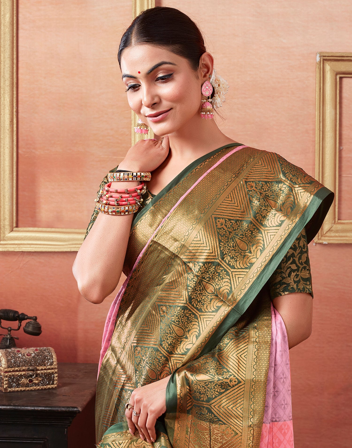 Vaibhav Cotton Silk Woven Kanjivaram Saree