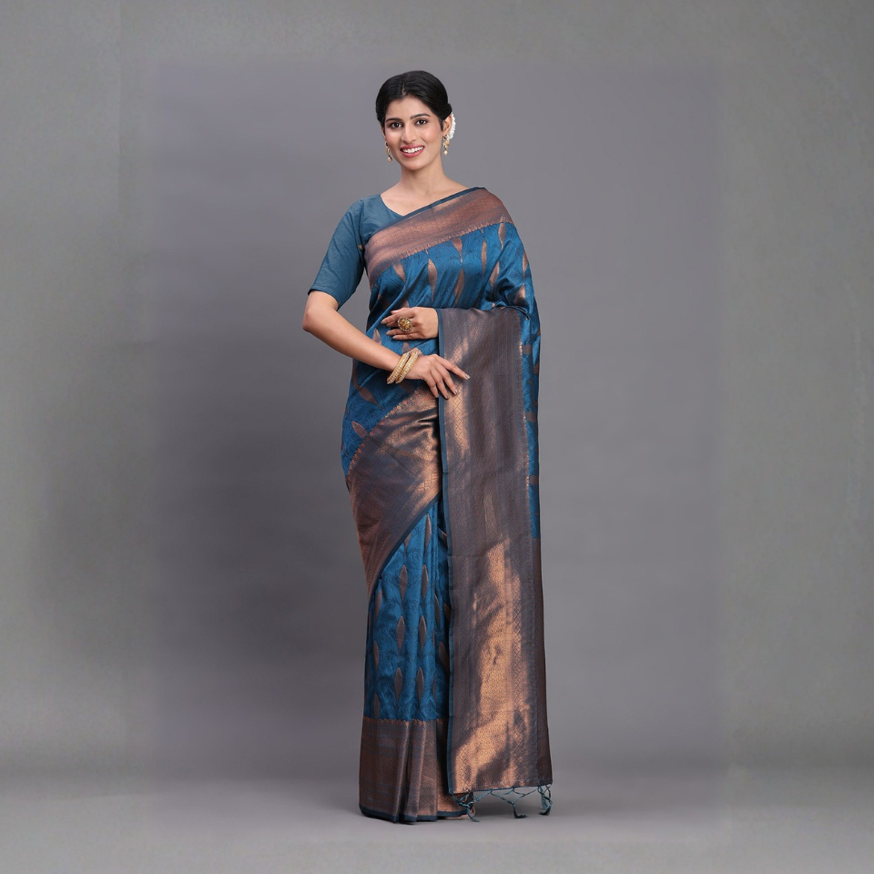 Neelam Royal Blue Statement Saree