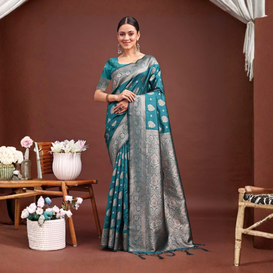 Arohana Rama Banarasi Silk Woven Saree