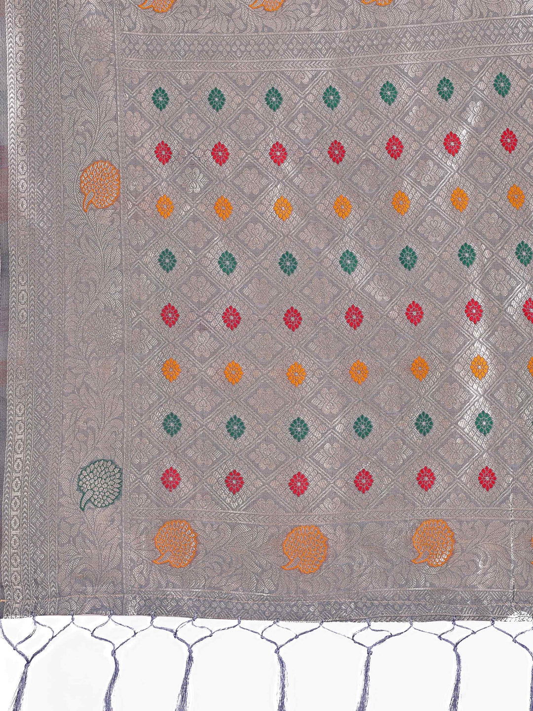 Elegant Mustard Linen Cotton Saree with Zari Weaving