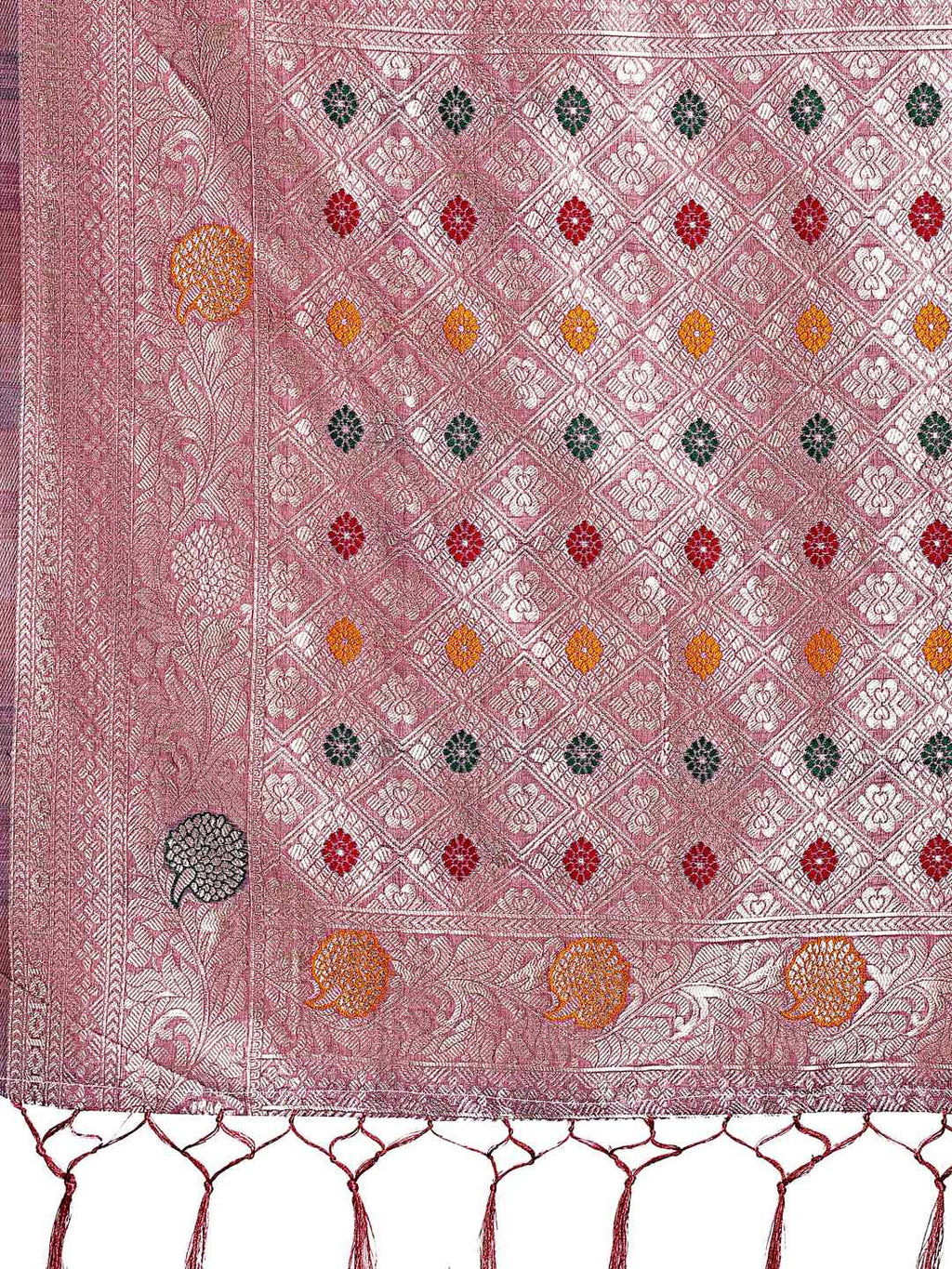 Elegant Mustard Linen Cotton Saree with Zari Weaving